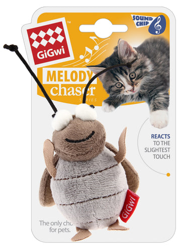Gigwi Melody Chaser Motion Activated Cricket Sound Chip Cat Toy